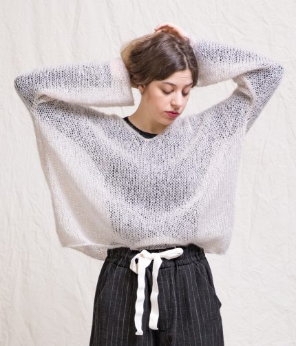 HK V NECK JUMPER PLUME
