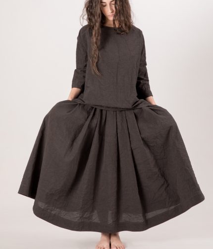 LONG PLEATED SKIRT CR
